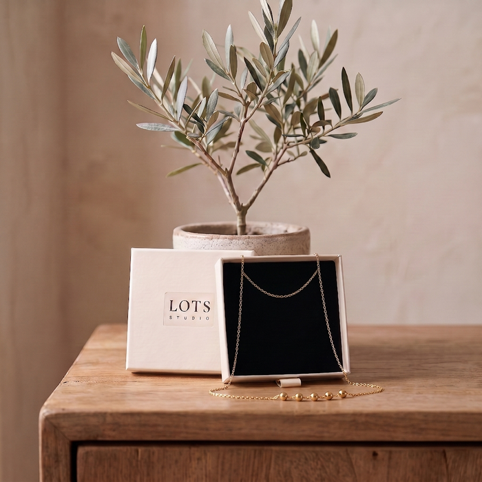 Slider Necklace in the LOTS Studio gift box