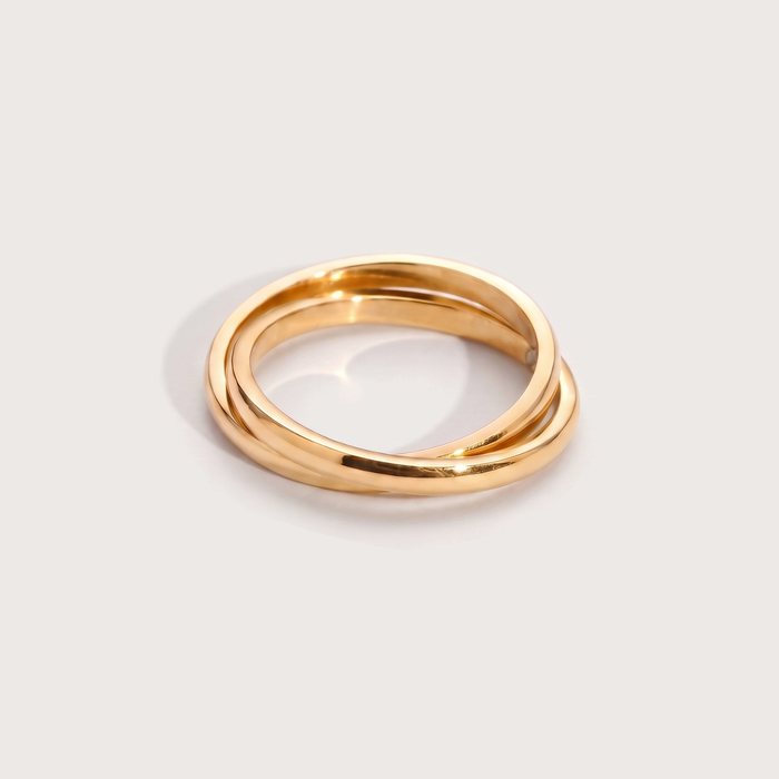 Double Ring in gold