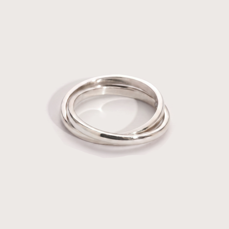 Double Ring in silver