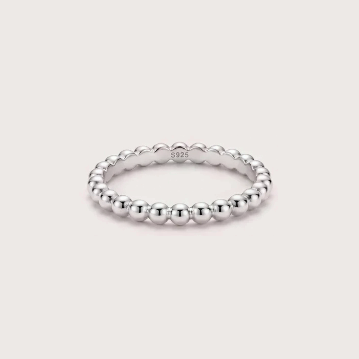 Bead Ring in silver