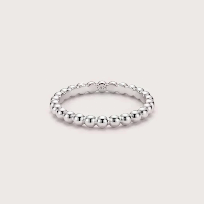 Bead Ring in silver