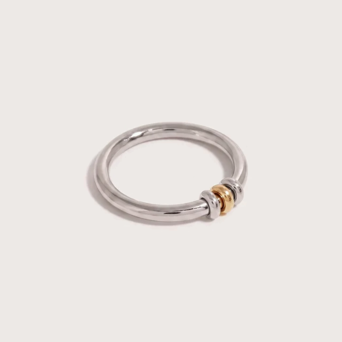 Arc Ring in gold and silver
