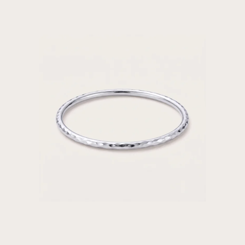 Hammered Ring in silver