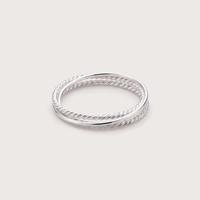 Rope Ring in silver