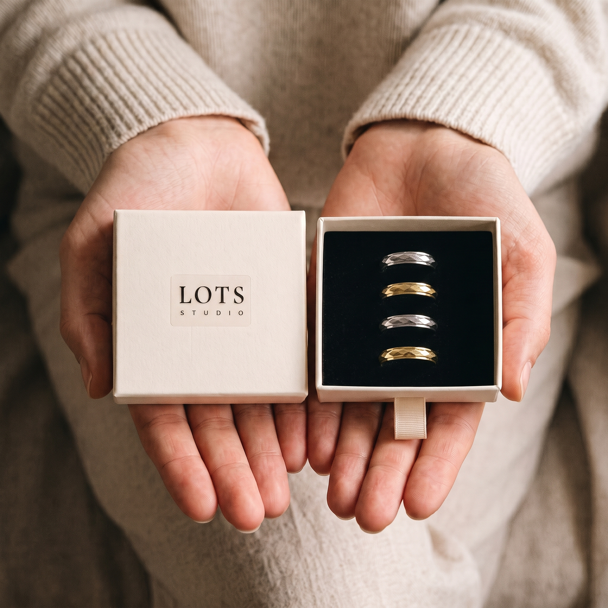 Spinner Ring in the LOTS Studio gift box