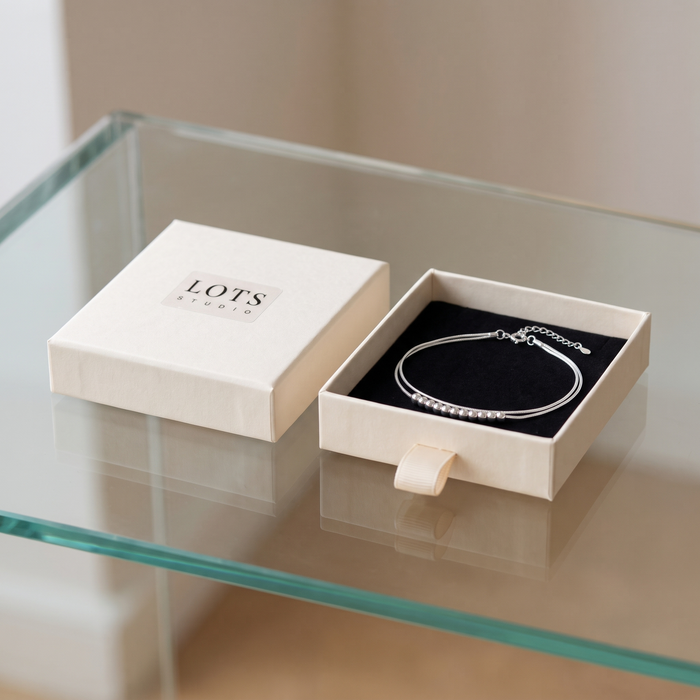Snake Bracelet, Double Layer in the LOTS Studio gift box