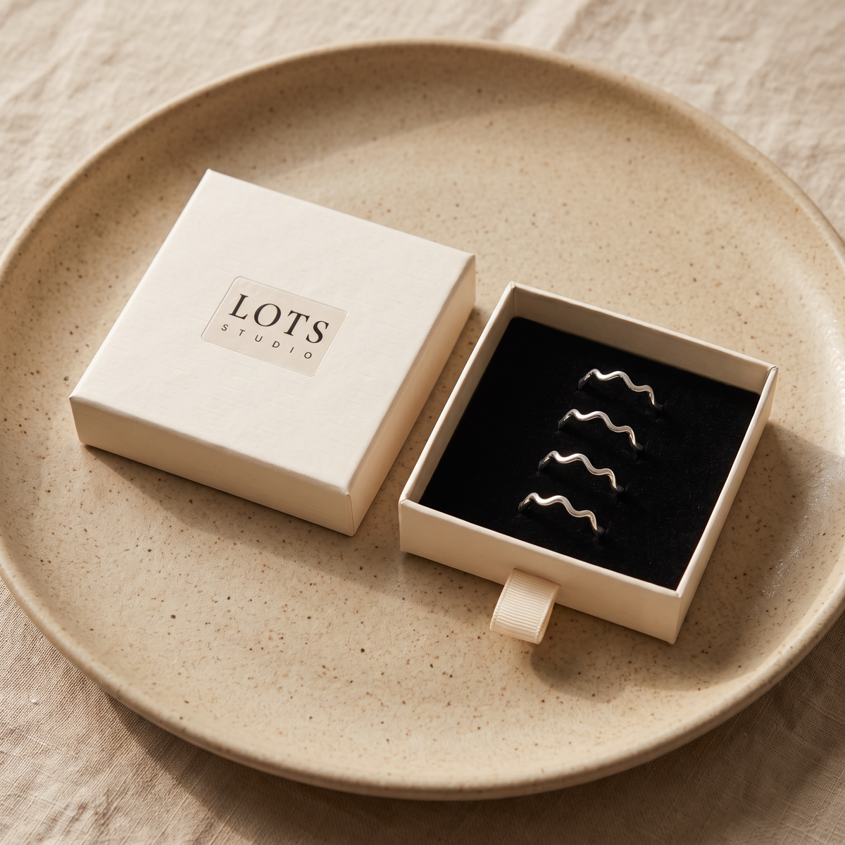 Wave Ring in the LOTS Studio gift box